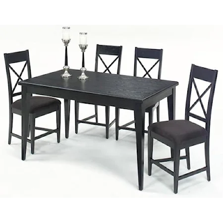 5-Piece Rectangular Table Set with Laminate Table Top